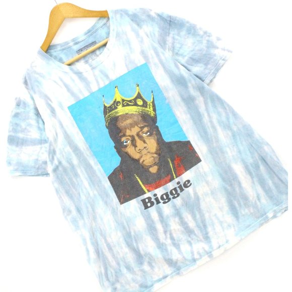 The Notorious B.I.G Tie Dye T-Shirt Men's Multicolor Short Sleeve Biggie Graphic - Picture 3 of 8